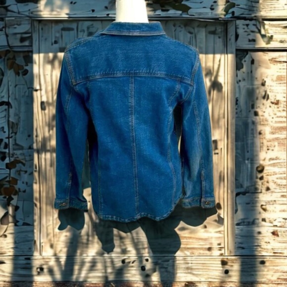 Jones New York Jacket Dark Blue Denim Jacket - Picture 2 of 7